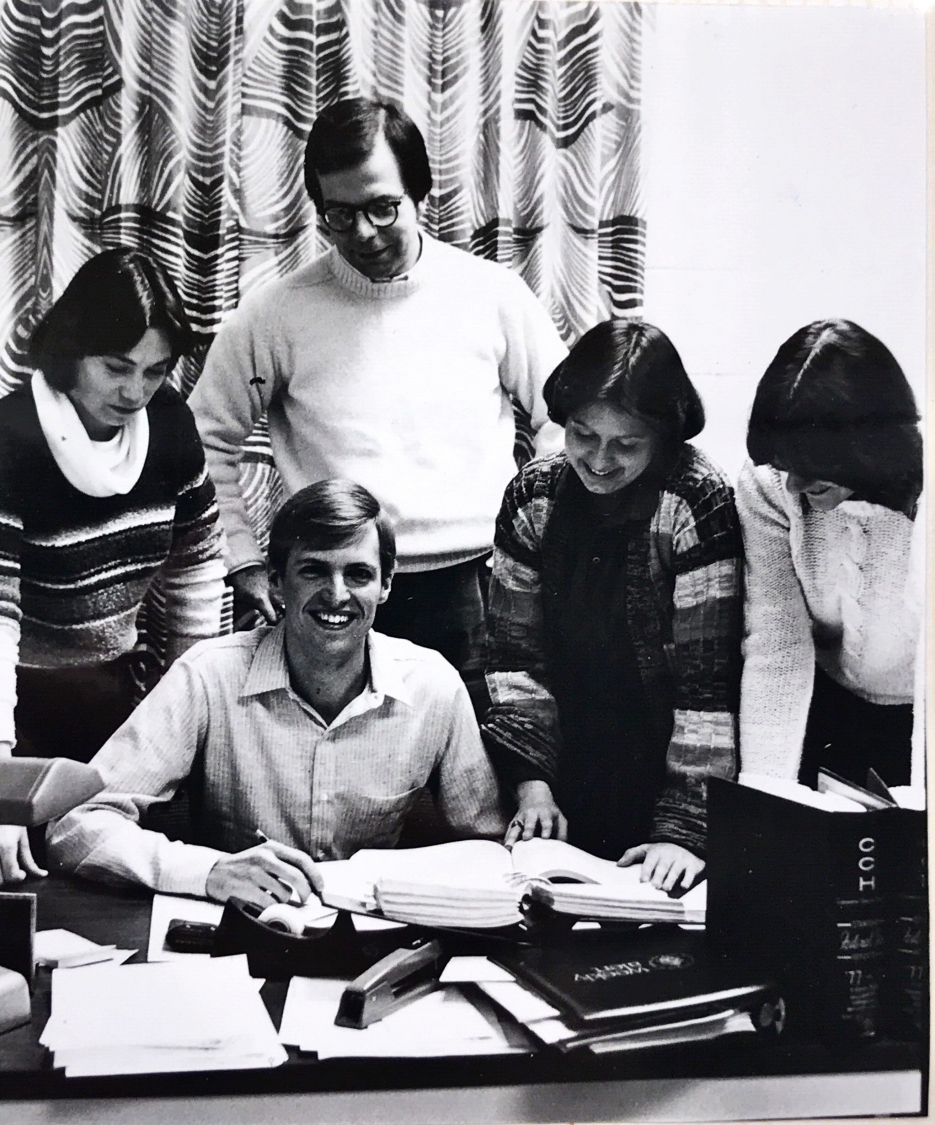 VITA advisor Larry Kowalski with Beta Alpha Psi students 