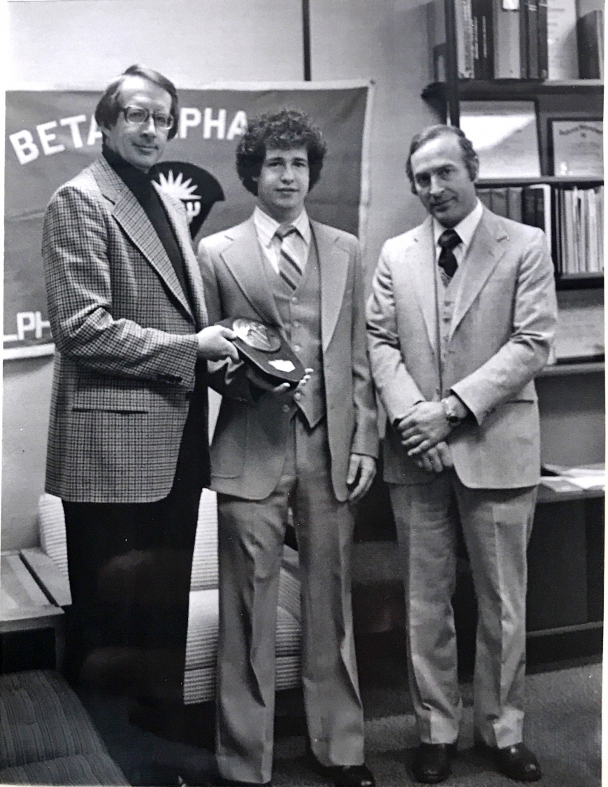 1980 was the first year we achieved Superior status.  This picture shows our president with Tim Ross and Mark Asman, two of our faculty members.